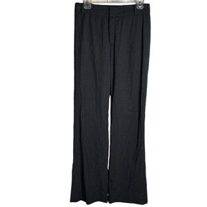Weekend MaxMara trouser pants gray virgin wool women’s size 8 flare leg italy